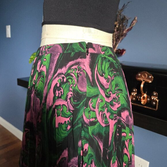 MCQ Alexander McQueen | Wave Print Skirt (Size IT 40 = US 4/6) - Picture 8 of 13